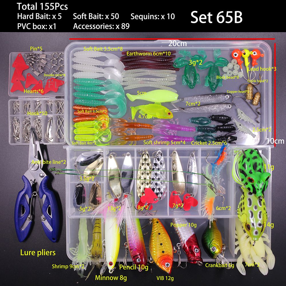 Grande Conjunto Misto de Iscas Artificiais Macias e Rígidas Kit com Minnow Biônico, Swing Metal Jig, Colher e Pesca, Opção de 12 Conjuntos