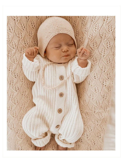 2025 New Infant Baby Girls Boys Knitted Jumpsuit Toddler Baby Girl Boys Long Sleeved Knitting Romper Children Clothes