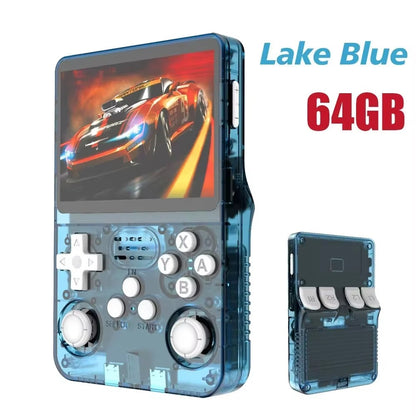 R36S Original Retro Handheld Game Player Arkos System 3.5" IPS Screen Portable 64/128GB Hall Effect Emulator Wireless Gamepad