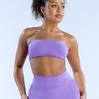 Ignite Bandeau Impact Sport Bra Women Seamless Yoga Bra Medium Support Padded Gym Crop Top Stretchy Fitness Back Cross Sport Top