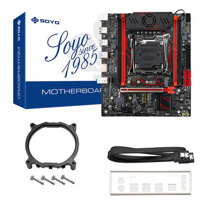 Gaming Motherboard Set SOYO X99 C612chip with Intel Xeon E5 2680 V4 CPU DDR4 8G*1 2133MHz RAM Computer components Mainboard TPM2