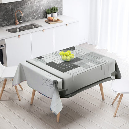 Abstract Geometric Tablecloth Waterproof Stain Resistant Party Decoration Restaurant Cafe Dining Table Tablecloths 140X200cm