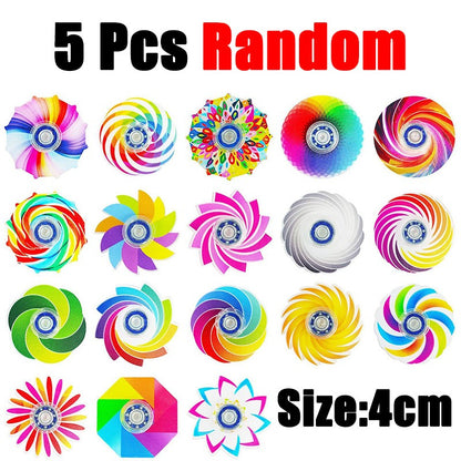 5-20Pcs Mini Ranbow Fidget Spinner Stress Relief Goodie Bag Filler Home Festival Game Birthday Gift Party Favor Classroom Prize