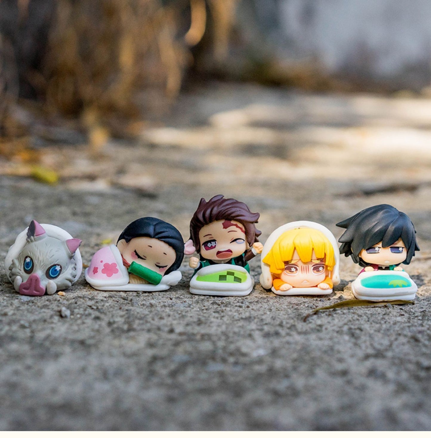 Bonecos Demon Slayer Tomioka Giyuu Agatsuma Zenitsu Kamado Tanjirou Kamado Nezuko Hashibira Inosuke Modelo de Boneca Dormindo Presente Infantil