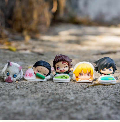 Bonecos Demon Slayer Tomioka Giyuu Agatsuma Zenitsu Kamado Tanjirou Kamado Nezuko Hashibira Inosuke Modelo de Boneca Dormindo Presente Infantil