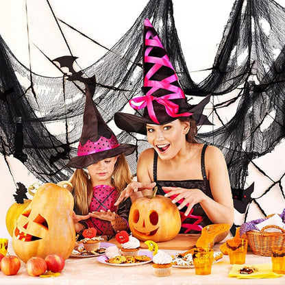 Decorações de Gaze Horripilantes de Halloween para Casa Assombrada com Teia de Aranha Preta Manchada de Sangue para Interiores Assustadoras para Pendurar no Corredor
