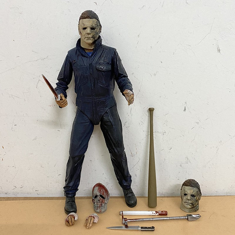 NECA Figure Michael Myers Figure With LED Halloween Ultimate Action Figure Model Toys Joint Movable Doll Christmas Present