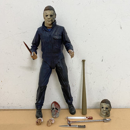 NECA Figure Michael Myers Figure With LED Halloween Ultimate Action Figure Model Toys Joint Movable Doll Christmas Present