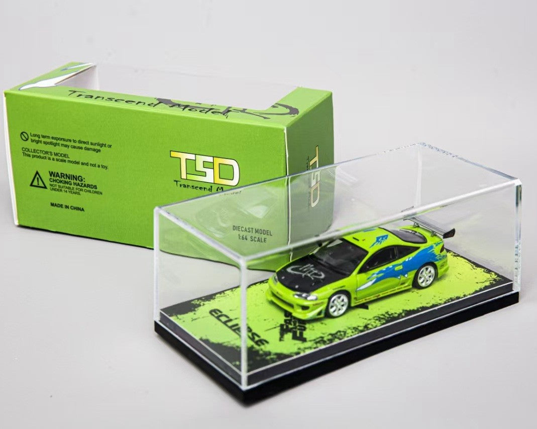 Miniatura de Carro Diecast Transcend Eclipse Fast 1:64 Edição Limitada 999pçs Colecionável Brinquedo Automotivo Veículo Modelos Presente