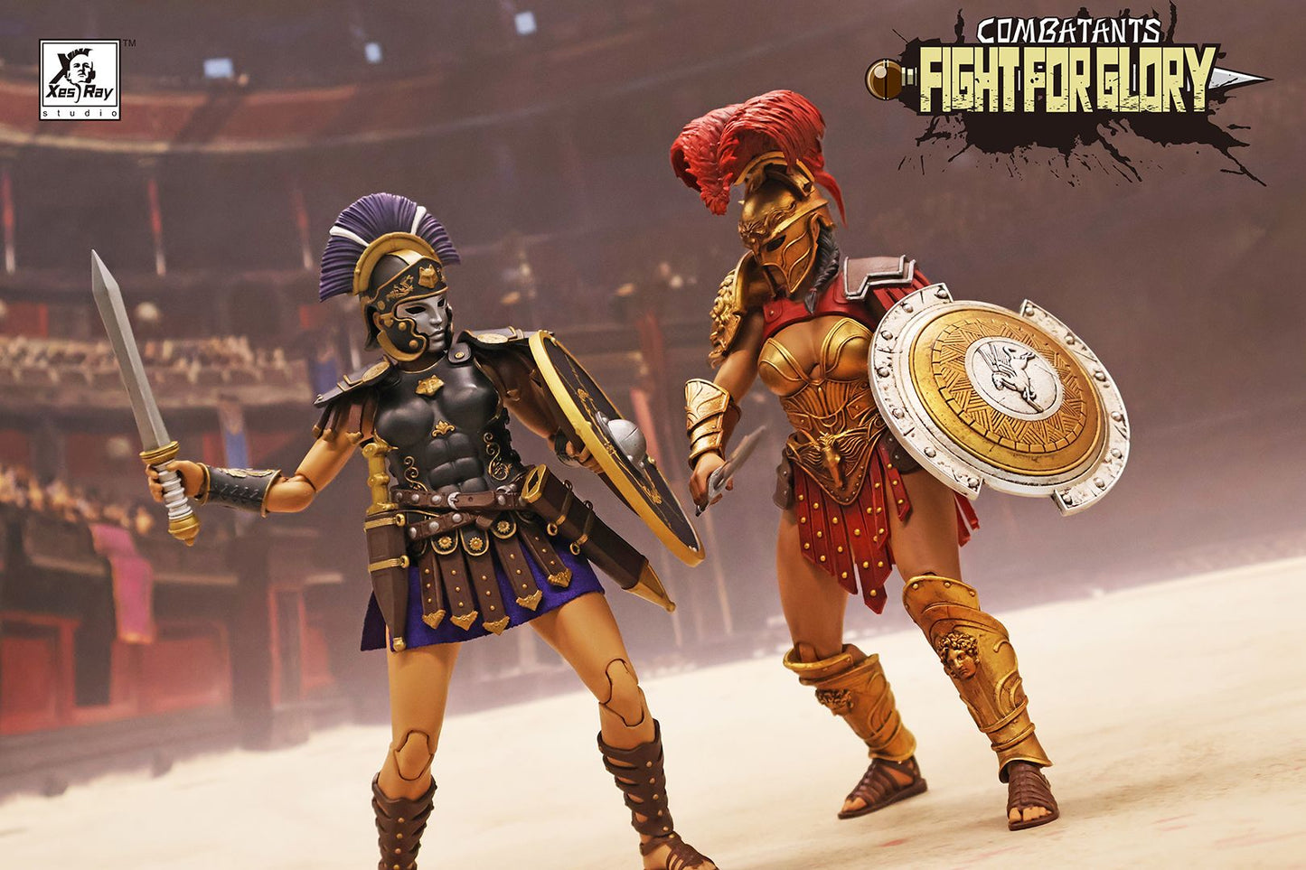 [Pré-Venda] XesRay Fight For Glory 1/12 Action Figure Combatants Wave 6 Cassia Berenice Medocus o Trácio Modelo de Anime Para Presente