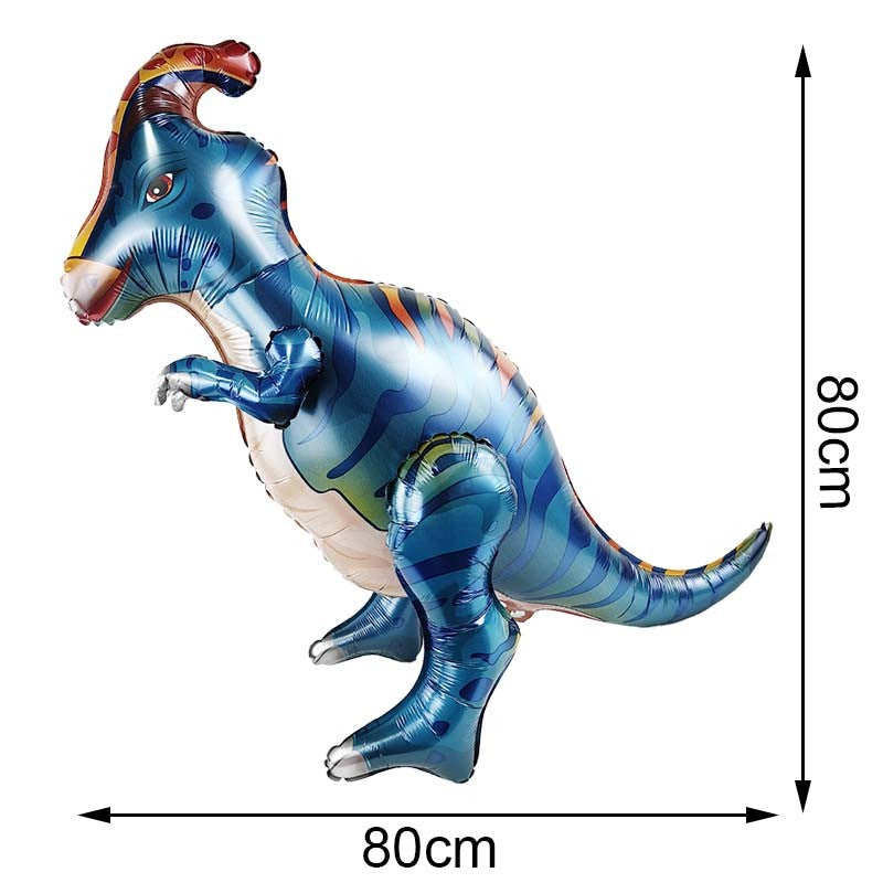 Dinosaur Party Decor 32inch Dinosaur Number Balloons 1-3 Year Olds Kid Birthday Baby Shower Matte Cartoon Foil Balloon Decors