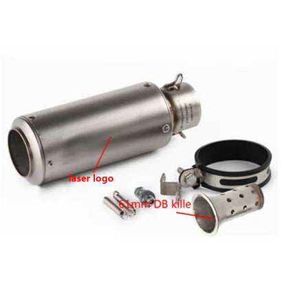 motorcycle exhaust inox muffler carbon fiber exhaust Universal 51/60mm with DB Killer for z900 R3 R25 MT07 MT09 R1 Z400 Z650