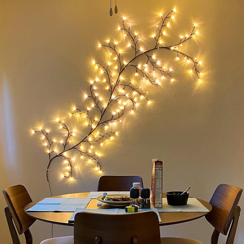 Cherry LED Tree Branch Lights 8 Modes USB Powered Cherry Blossom Branch Decoration Night Lights for Indoor Home Walls and Doors