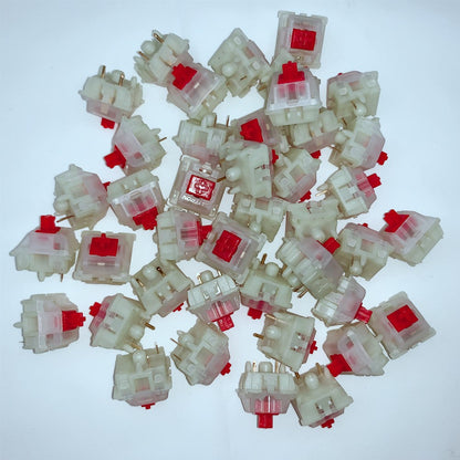 Switch Gateron Milky Yellow 5 pin Hot Swap Vermelho Marrom Claro Branco Leitoso para Teclado Mecânico GK61 GK64 GH60 de 3/5 pinos