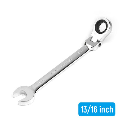 Jogo de chaves de catraca de tamanho imperial de 1/4 a 15/16 polegadas, de 1 peça, com cabeça flexível universal, ferramentas manuais para reparo de carros