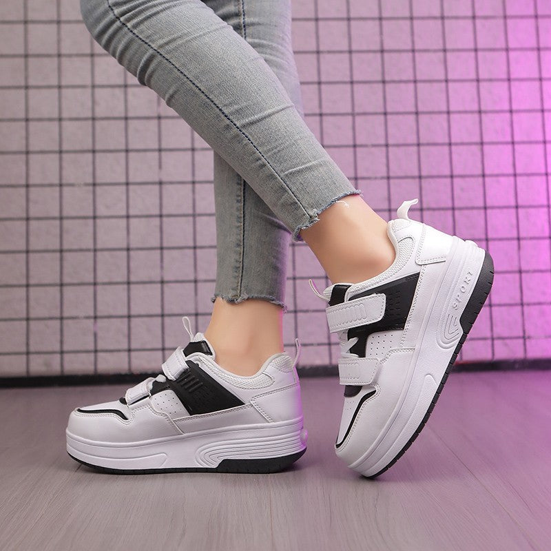 New Children's Roller Skates Boys Girls Double Wheel Unisex Roller Skates Shoes New Sneakers  Outdoor Sports Casual Shoes