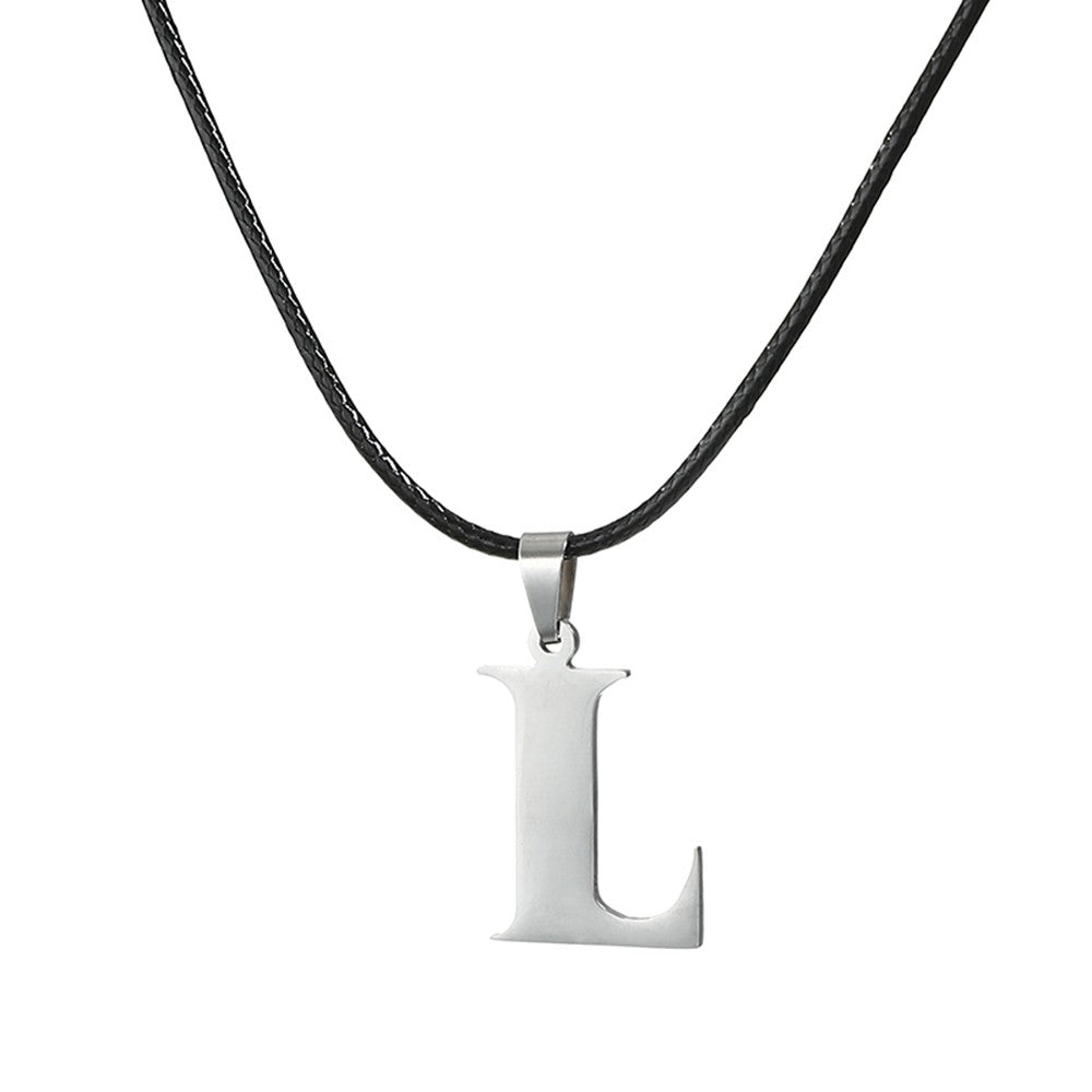 Novo Colar Inicial de A-Z Alfabeto em Aço Inoxidável 26 Letras Inglesas Colar Para Homens Mulheres Presentes de Joias Personalizadas