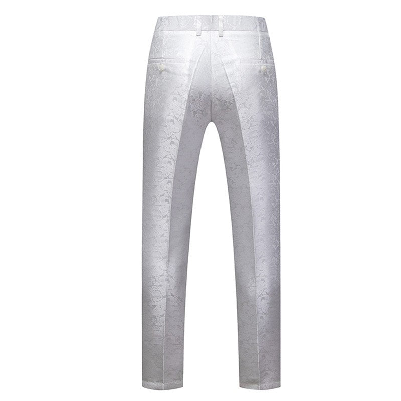 Calça Social Masculina Azul, Calça de Tecido Jacquard, Calça de Terno para Festa de Casamento, Tamanhos Asiáticos M-5GG 6GG, Pantalones Hombre