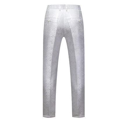 Calça Social Masculina Azul, Calça de Tecido Jacquard, Calça de Terno para Festa de Casamento, Tamanhos Asiáticos M-5GG 6GG, Pantalones Hombre