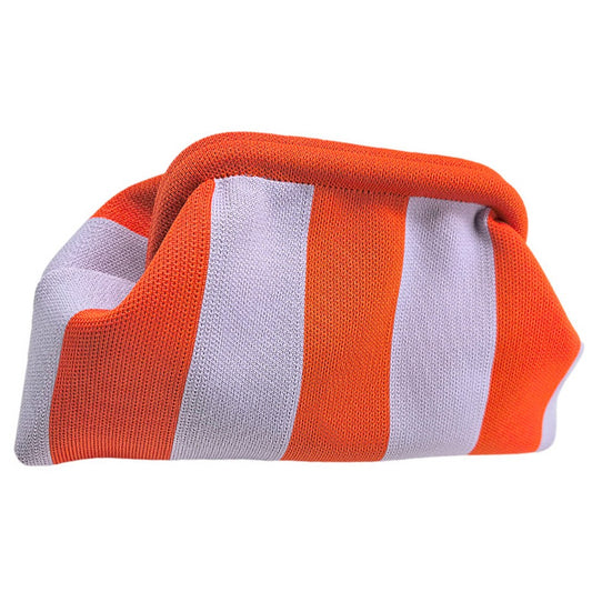 Bolsas de Praia de Verão Clutch para Mulheres Bolsas de Crochê Trançadas Dumpling Hobo Colorblock Bolsa Boêmia Ruched Malha Clutch