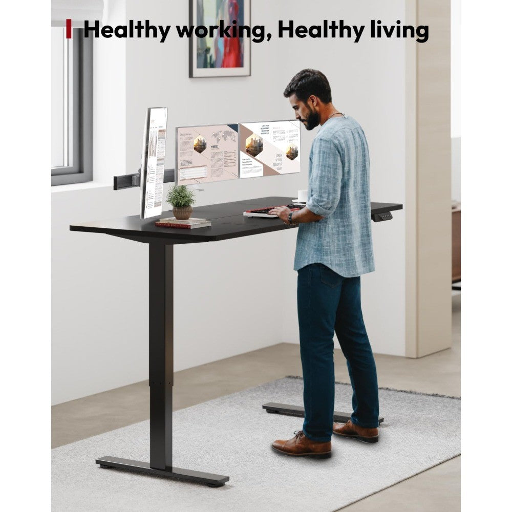 Standing Desk Height Adjustable Electric Stand up Desk 71x32 Inches Sit Stand Home Office Desk with Splice Board