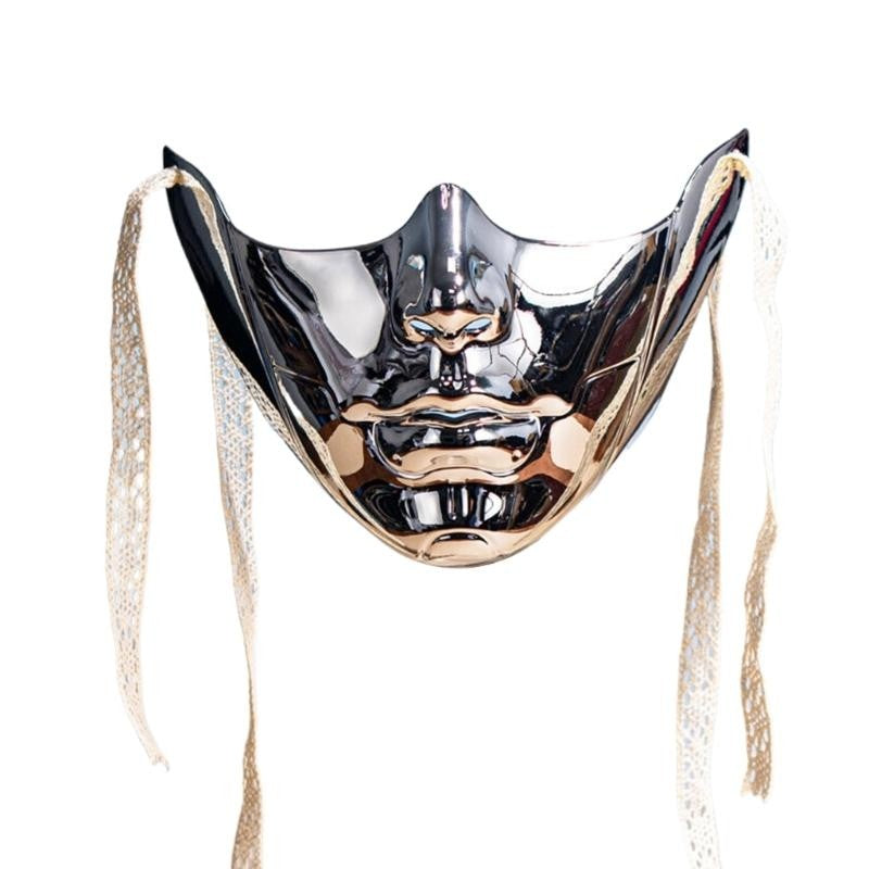 Y88A Mechanical Half Face Mask Masquerade Mask for Womens Men Aesthetics Mask Gifts
