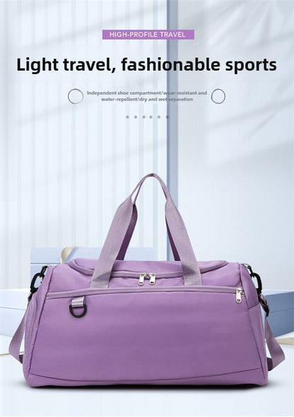 Multifunctional Large Capacity Handbag Waterproof Outdoor Travel Daypack with Wet Dry Shoe Compartment Trendy Fitness Sports Bag