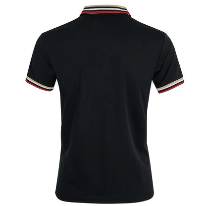 Men Summer Solid Casual Office Breathable Cotton Polo Shirt Fashion Brand Male Business High Quality Striped Short Sleeve Top