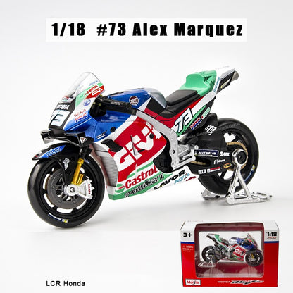 Maisto 1:18 NOVA Ducati Lenovo Team 2023 #1 Bagnaia Campeão Moto GP Corrida motocicleta de liga fundida Modelo de coleção de presente de brinquedo