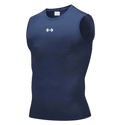 Compression Tank Top Men Gym Shirt Sleeveless Quick Dry Printing Sportswear Male Fitness Bodybuilding Vest Workout Muscle Top