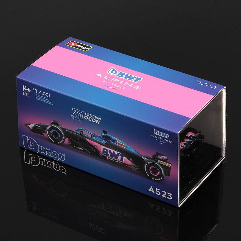 Bburago 1:43 Alpine F1 Team A524 2024 Liga Carro Miniatura Diecast Modelo #10 Pierre Gasly #31 Esteban Ocon Brinquedo Colecionável