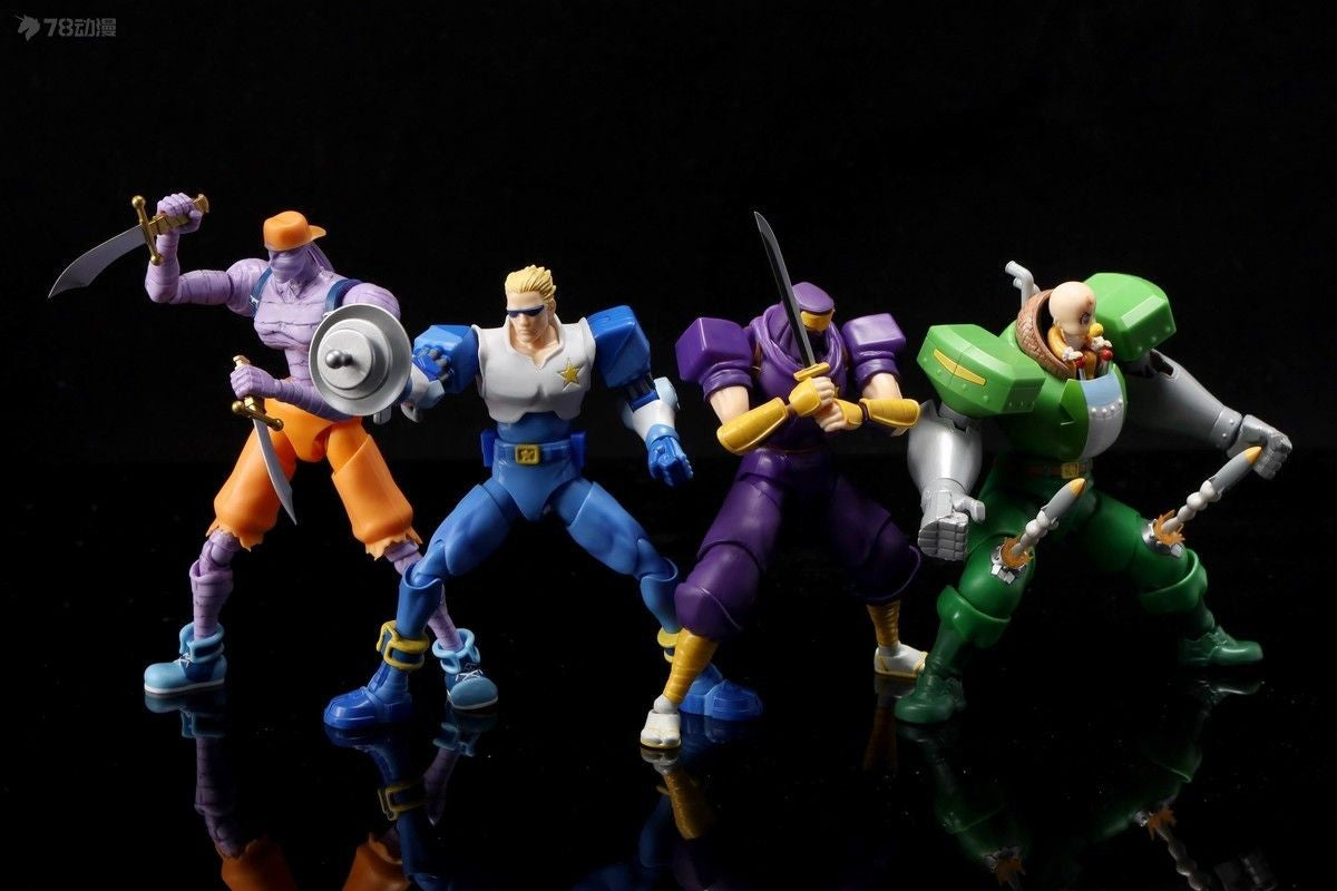 52toys Captain Commando 1/18 Figure Mack The Knife Ginzu The Ninja Baby Head Arcade Game Action Doll Toy Birthday Gifts Hot