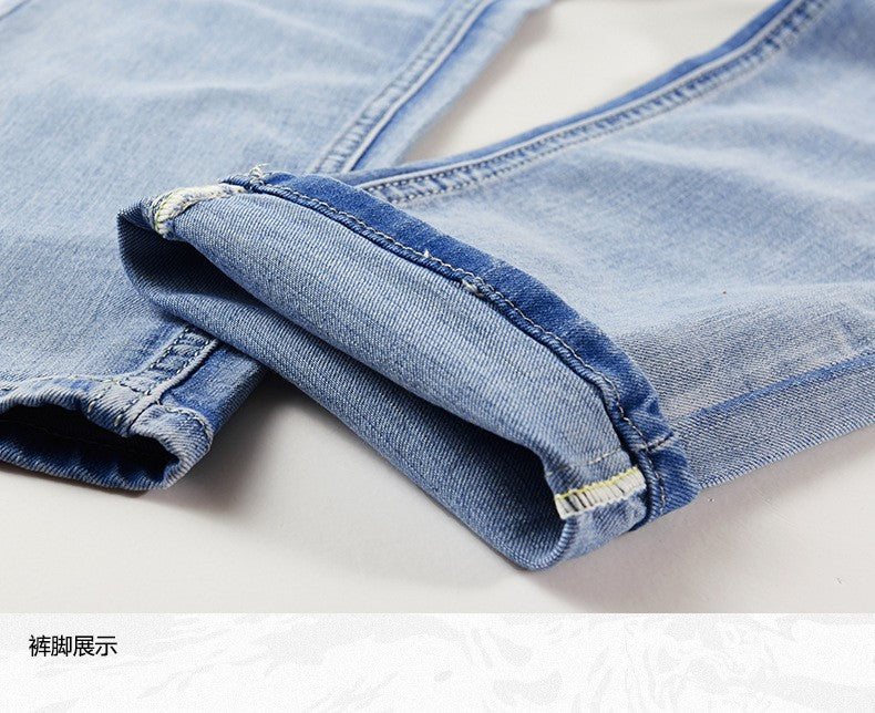 Sets Blue Jean Jackets Men's Fashion Multi Pockets Loose Casual Cotton Vintage Street Cowboy Coats Brand Clothes Denim Pants Men