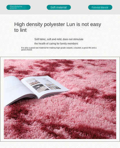 VIKAMA Ultra Soft Shaggy Round Rug Pad Fluffy White Carpet Living Room Home Decor Bedroom Kids Room Salon Thick Pile Carpet