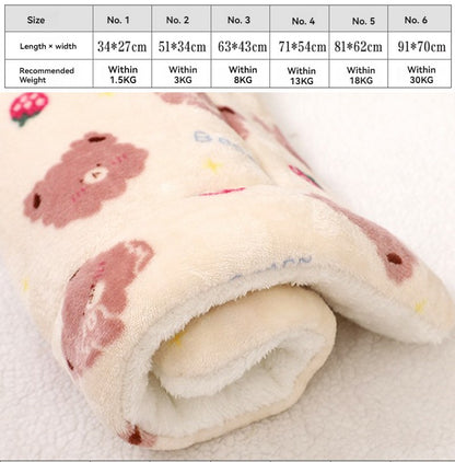 Tapete para animais de estimação de flanela macia cama de cachorro inverno engrossar cobertor quente para cães e gatos filhote de cachorro dormir capa toalha almofada para cães pequenos médios grandes