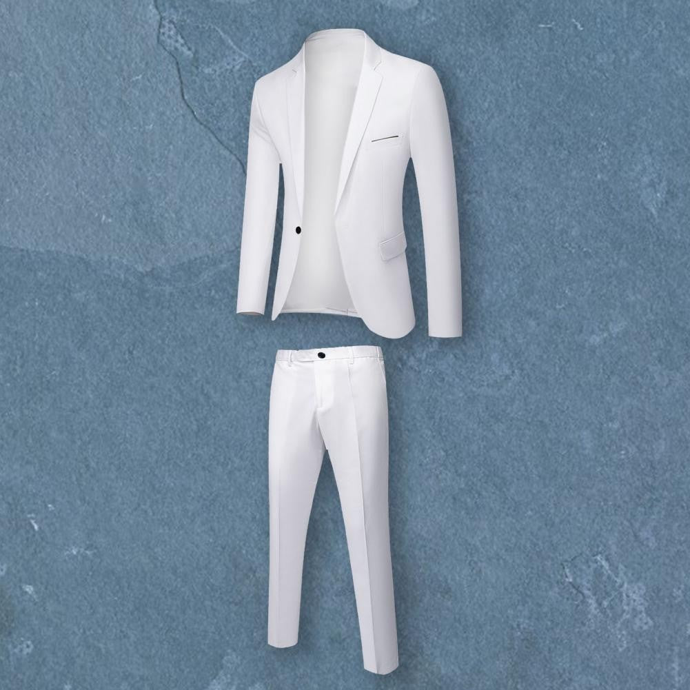 Blazer Pants Men Suit Korean Style Slim Fit Buttons Formal Suit Temperament Single breasted Spring Business Suit Pants