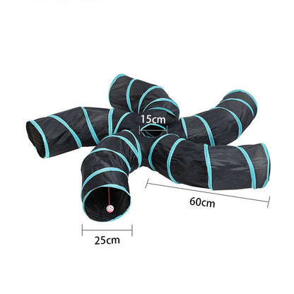 Túnel para Gatos Dobrável Túnel para Gatos Suprimentos para Animais de Estimação Brinquedo de Gato de Passar Túnel de Brincar Barril Perfurado Respirável para Papel de Barulho Interno