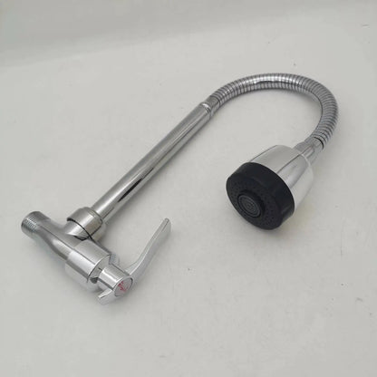 360° Kitchen Wall Mounted Faucet Single Cold Universal Vegetable Basin Faucet Bathroom Stainless Steel Sink Balcony Faucet