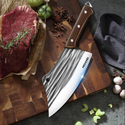 MDHAND High-carbon Stainless Steel Kitchen Knife Handmade Forged Chef  Knife Bone Chopper Traditional Cleaver Slicing Knife