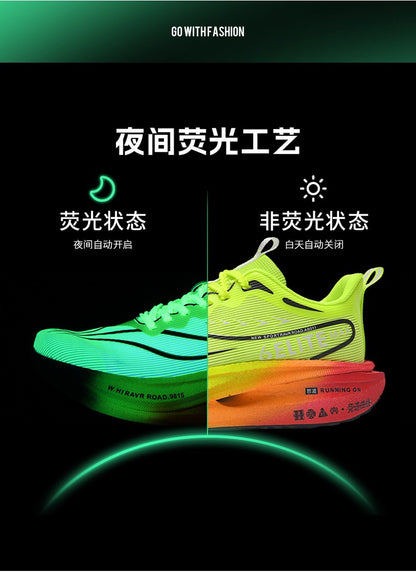 Men  Running Shoes Carbon Board Speciality Marathon Sports Breathable Lightweight Women's Comfortable Athletic Nonskid Sneakers