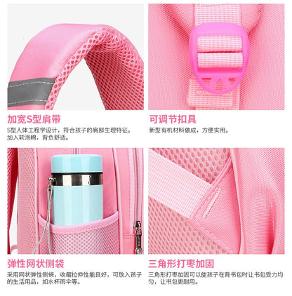 Korean Version Japanese Elementary School Student Backpack Bow Children's Wave Point Girl Ergonomic Design Protects The Spine