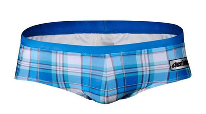 GANYANR Brand Swimming Trunks Swimwear Men Sunga Swimsuit Bikini Gay Sexy Swim Shorts Plaid Briefs Low Waist Bulge Pouch 2017