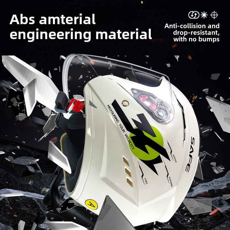 Capacete de 58-62cm para Moto de Inverno Térmico, Carro Elétrico, Feminino e Masculino, Com Lente Dupla e Uso nas Quatro Estações
