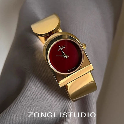 Luxury Women's Quartz Watch Simple Design Gold Delicate Bracelet Clock Gift Stainless Steel Women's Watch