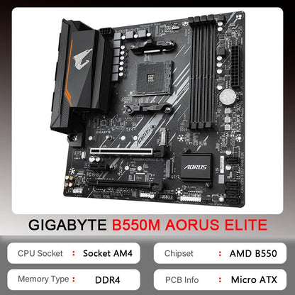 Placa-mãe GIGABYTE New B550M AORUS ELITE Micro-ATX AMD B550 Socket AM4