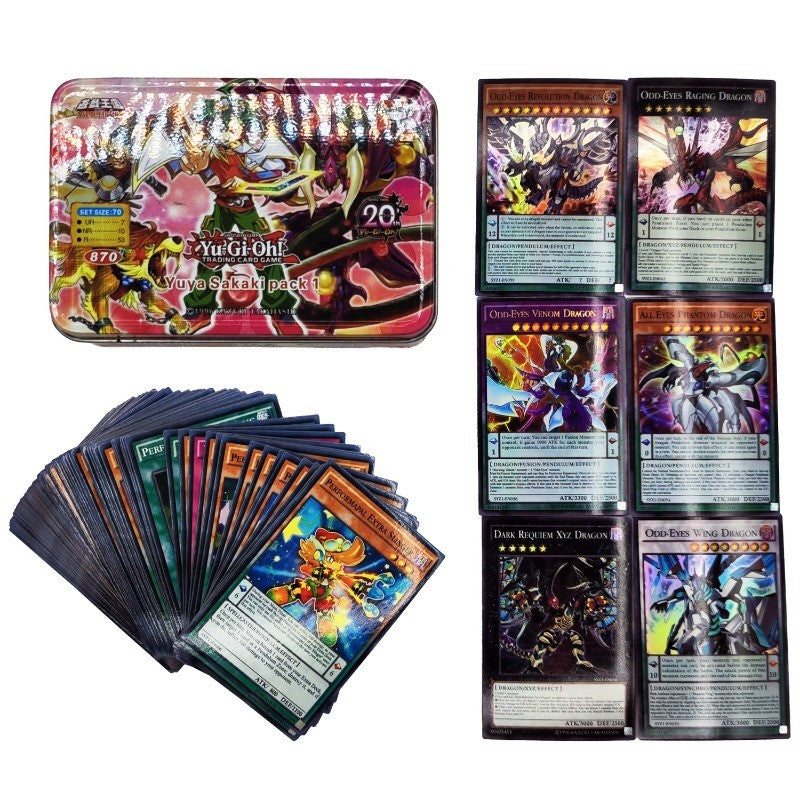 Yu Gi Oh Cards PACK DE DEUS EGÍPCIO Deck de Cartas Inglês TCG Holográfico Dourado Dragão Branco Jogo de Duelo Coleção de Cartas com Caixa de Lata
