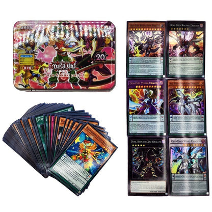 Yu Gi Oh Cards PACK DE DEUS EGÍPCIO Deck de Cartas Inglês TCG Holográfico Dourado Dragão Branco Jogo de Duelo Coleção de Cartas com Caixa de Lata