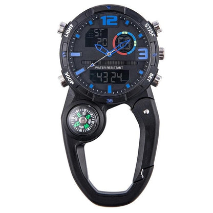 Climbing Watch Clip On Backpack Carabiner Analog Quartz Pocket Watch Men Mountaineering Outdoor Sports Man Woman Buckle Watches