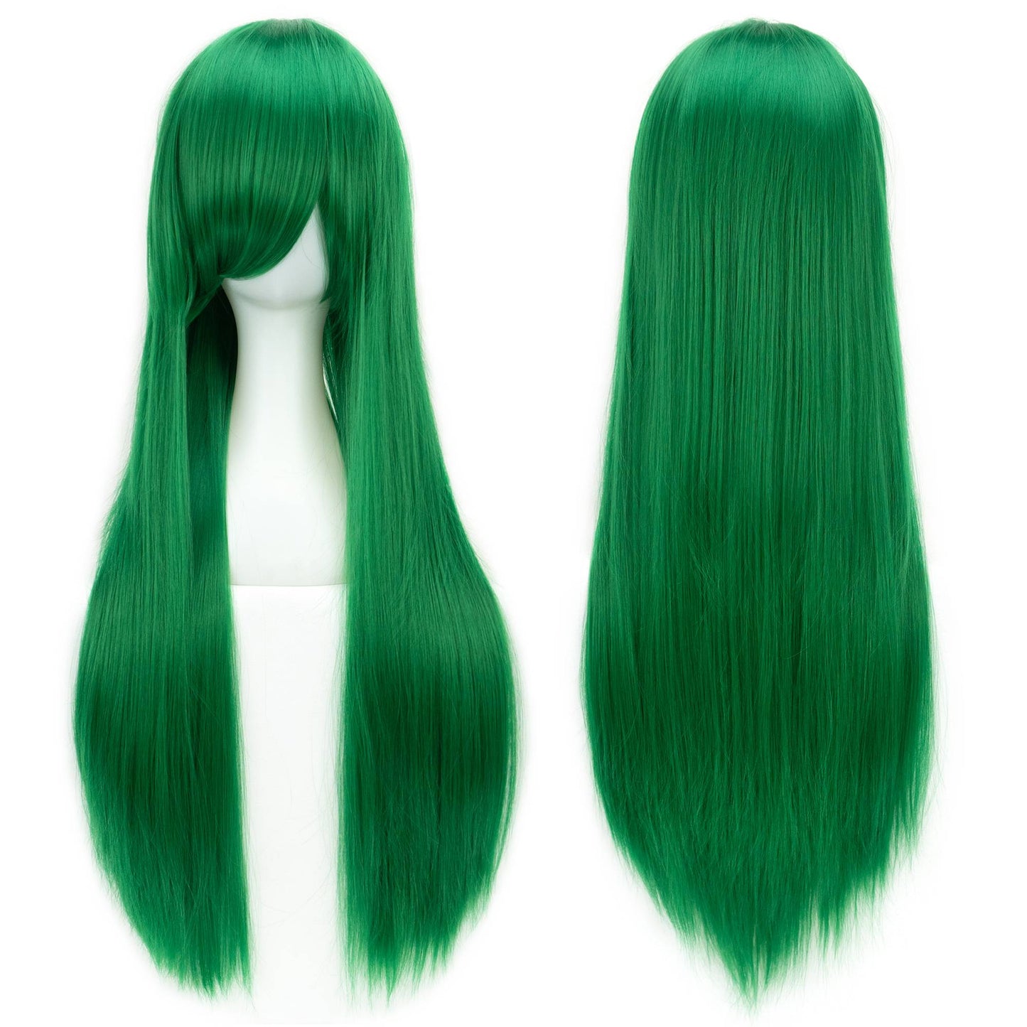 Soowee 80cm Cabelo Sintético Comprido Branco Roxo Perucas Cosplay Festa Preto Cabelo Liso Peruca Postiça para Mulheres