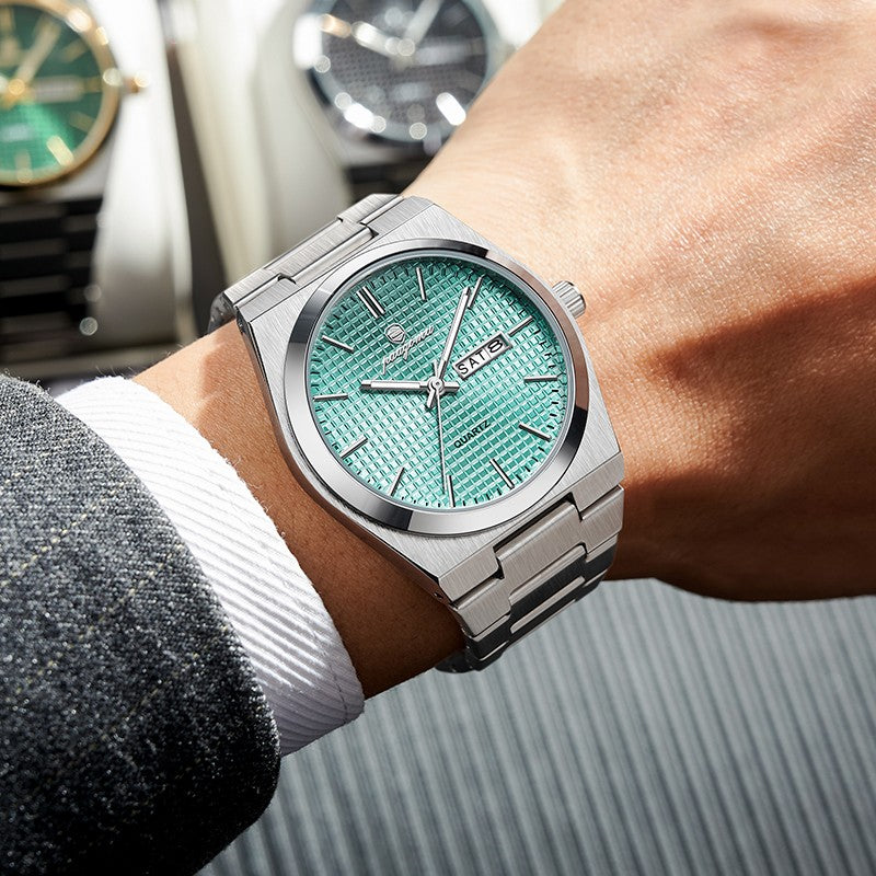 PAAZOMU Relógio Masculino de Luxo Original Moda Luminoso À Prova D'água Cronógrafo Data Relógio Masculino Couro Quartzo Relógios Masculinos Reloj